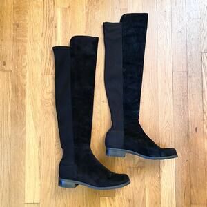 Stuart Weitzman 5050 Over The Knee Black Suede Boots 7.5